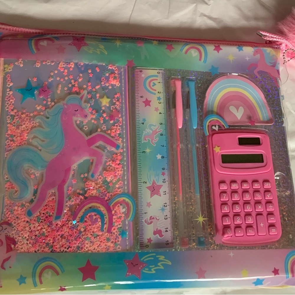 Pink Unicorn Stationery Set